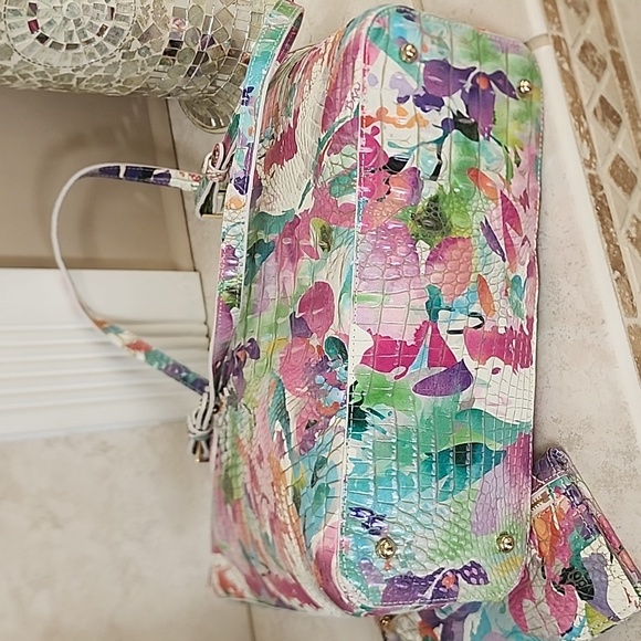 🩷💜 BRAHMIN DAYLILY MEDIUM ASHER HANDBAG & ADY WALLET 💜🩷 - Picture 12 of 15